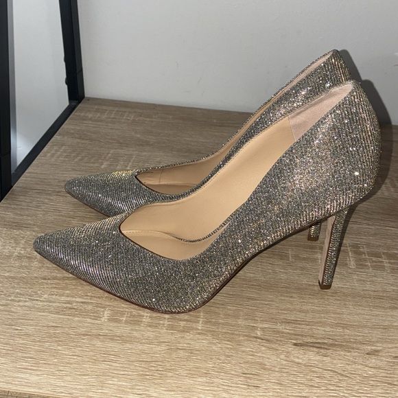 Veronica Beard Nathalia Lurex Metallic Pump Heels Size 8.5 - Picture 8 of 14